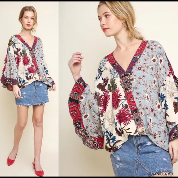 ♥️1 left ♥️ floral print top - Picture 3 of 4
